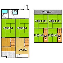 住道矢田１丁目貸家の物件間取画像